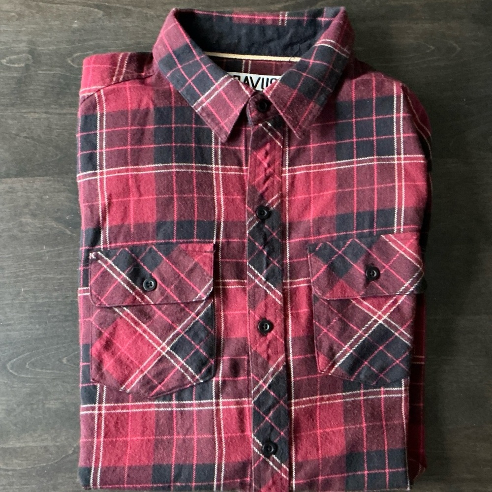 Classic Red and Black Plaid Dress Shirt